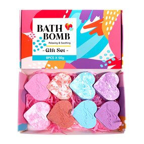 Heart Bath Fizzies - Custom Private Label Woman Mother Organic Natural Ingredient Set