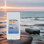 Sunscreen Stick SPF50 - Korean Organic Travel Size Waterproof Vegan Mineral Oil-Free