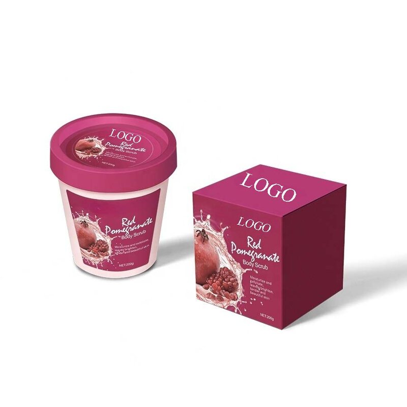 Pomegranate Scrub - OEM Private Label Moisturizing Exfoliating Red Body Exfoliator