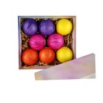 Bath Bombs - OEM Private Label Custom Pink Blue Yellow Round Shape Natural Bathbomb