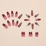 Artificial Fingernails Manufacturer - European American Wearable Short Almond Shape Removable Nail Patches