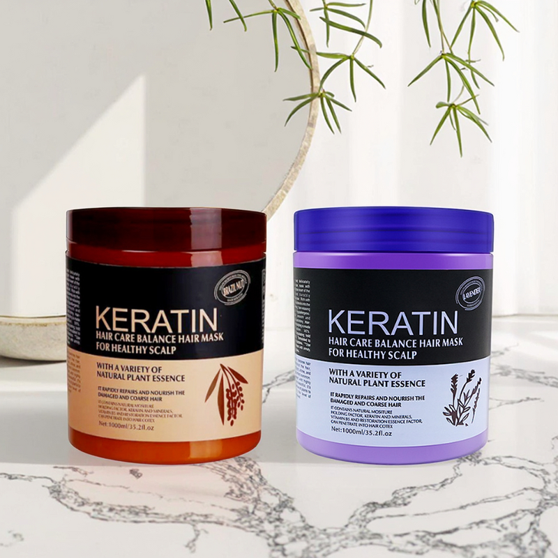 Hair Treatment Cream Manufacturer - 1000ml Lavender Brazil Nut Essence Nourishing Repair Manic Soft Keratin Hair Mask