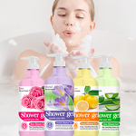 Body Wash Manufacturer - Private Label 1380ml Anti Aging Shower Gel Lemon Orchid Aloe Vera Rose Lotion for Unisex & SKIH