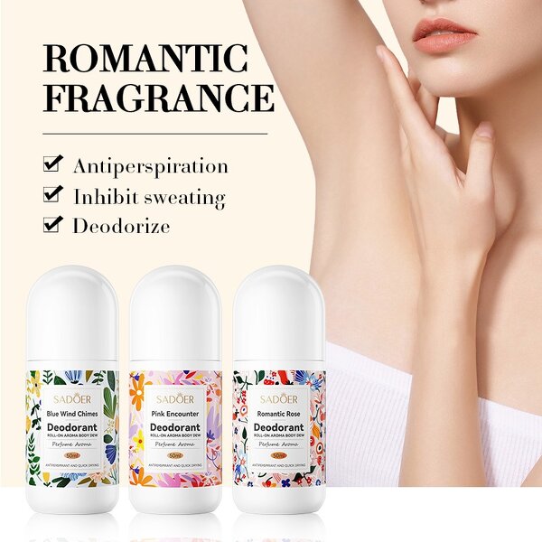 Antiperspirant Wholesale Supplier - Portable 50G Beaded Ball Fragrance Lasting Fresh Body Dew Skin Care Roll-On Liquid