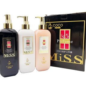 Shampoo Set Manufacturer - Oil Control Anti-dandruff Soft Fluffy Shampoo Shower Gel Wash and Care Three-piece for Hair Growth & SKIH