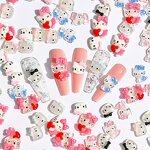 Nail Rhinestones Wholesale Supplier - KT Cat Hello Kitty Ice Transparent Resin Sweet Cute Cartoon Diamond Decoration