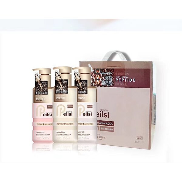 Hair Care Set Wholesale Supplier - Organic 500ml Three-piece Gel Shampoo Conditioner Body Wash & PeilSi OEM ODM Private Label