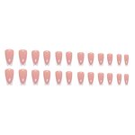 Ballet Nail Set Manufacturer - 24pcs Medium Long European American Versatile Ins White Minimalist French Square