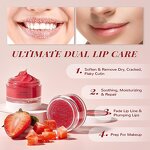 Berries Lip Care Kit - Private Label Sleeping Mask Exfoliator Scrub Lip Balm Vegan Natural