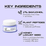 Bakuchiol Eye Cream - Private Label Anti-Wrinkle Retinol Alternative 1% Peptides Dark Circles