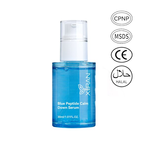 Copper Peptide Serum - Private Label Blue Lotus Centella Soothing Anti Redness Barrier Repair