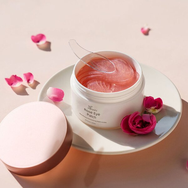 Bulgarian Rose Eye Patch - Remove Dark Circle Hydrogel Korean Skincare Herb Under Eye Pads