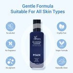 Men's Oil Control Cleanser - Private Label Hyaluronic Acid Charcoal Witch Hazel Reduce Pore