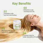 Microbiome Hair Scrub - Private Label Sodium Hyaluronate Sucrose Scalp Refresh Oil Balance