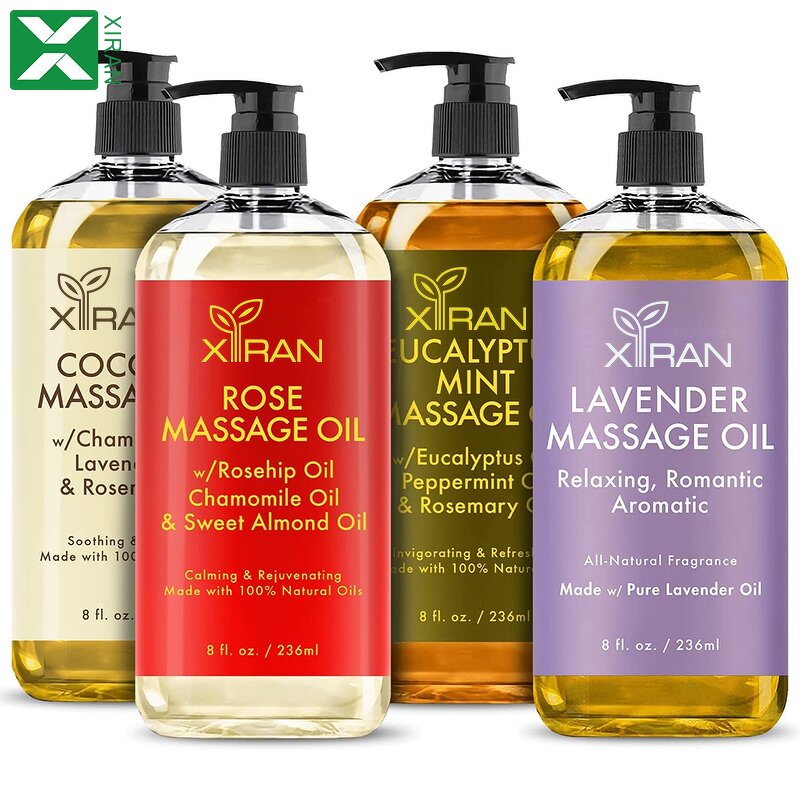 Plant Extract Massage Oil - Private Label Rose Lavender Hair Face Body Care Essential Oil