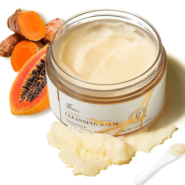 Turmeric Vitamin C Cleansing Balm - Private Label Papaya Enzyme Glow Exfoliate Nourish