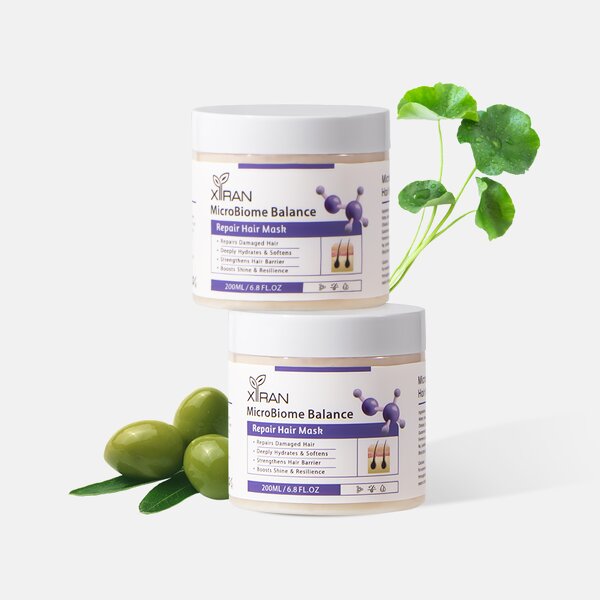 Microbiome Balance Hair Mask - Private Label Olive Rice Bran Oil Centella Hydration Smoothing