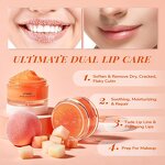 Peach Collagen Lip Set - Private Labeling Scrub and Balm Kit Natural Organic Exfoliator
