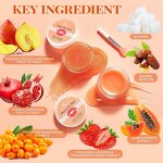 Peach Collagen Lip Set - Private Labeling Scrub and Balm Kit Natural Organic Exfoliator