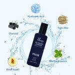 Men's Oil Control Cleanser - Private Label Hyaluronic Acid Charcoal Witch Hazel Reduce Pore