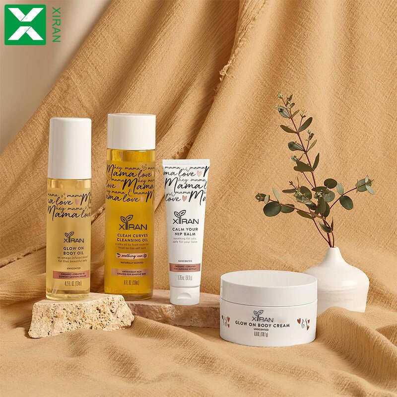 Mother Skincare Set - Custom Logo Vegan Organic Body Cream Pregnancy Oil Nipple Balm