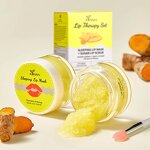 Turmeric Lip Scrub Set - Private Label Moisturizing Sugar Scrub Lip Balm Mask 100% Natural