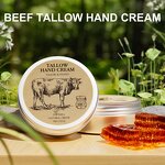 Tallow Hand Cream - Private Label Tallow and Honey Soothe Repair Deeply Moisturizing Lotion