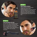 Men's Grooming Kit - Private Label Vegan Herbal Beard Oil Growth Serum Roller Maintenance