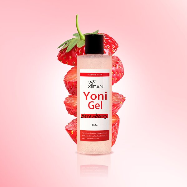 Strawberry Yoni Wash - Private Label 100% Natural Ph Balance Odor Eliminate Vaginal Intimate Gel