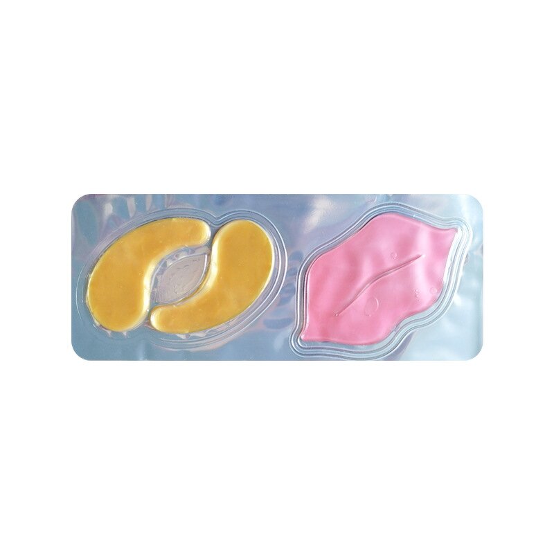 Lip and Eye Mask Set - Private Label Collagen Cherry 24k Gold Anti Wrinkle Moist Lip Mask