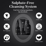 Men's Bath Sets - Private Label Collagen Niacinamide Hyaluronic Acid Energizes Firms Smooths