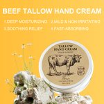 Tallow Hand Cream - Private Label Tallow and Honey Soothe Repair Deeply Moisturizing Lotion