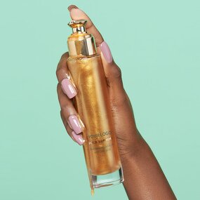 Body Glow Oil - Private Label Luxury Glitter Liquid Highlighter Bronzer Gold Long Lasting