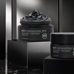 Men Facial Exfoliating Rub - In Stock Charcoal Green Tea Remove Acne Scarring Dark Spots