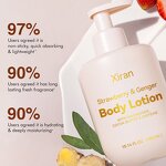 Strawberry Ginger Body Lotion - Private Label Vegan Cocoa Butter Caffeine Hydrating Moisturizing