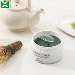 Matcha Cooling Eye Patch - Private Label Puffiness Fine Lines Hydrogel Korean Under Eye Mask