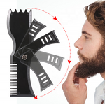 Beard Shaping Template - Men Grooming Styling Tool Adjustable Razors Barber Pencil Perfect Line up