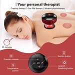 Electric Cupping Massager - 12 Modes Pressure Vacuum Cellulite Neck Shoulder Back Scraping