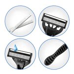 Disposable Razors for Men - 3 Pack 5-Blade Ultra-Soothing Comfortable Face Body Shaving