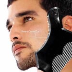 Beard Guide Shaper - Template with Inbuilt Comb Multi-liner Edges Curve Straight Neckline