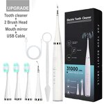 IPX7 Electric Toothbrush - Ultrasonic 6 in 1 USB Tartar Remover 5 Adjustable Oral Hygiene