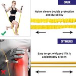 Heavy Duty Resistance Band - 150lbs TPE Nylon Sleeves Anti-Snap Elastic Home Gym Exercise