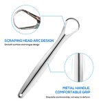 Stainless Steel Tongue Scraper - 3pcs 304 Portable Oral Care Aluminum Box Bad Breath Remover