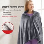 USB Heating Blanket - Winter Machine Washable Home Office 8 Zones Fever Soft Electric Throw