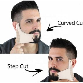 Multi-liner Beard Shaper - Mustache Sideburns Stencil Lineup Jaw Cheek Neck Line Comb