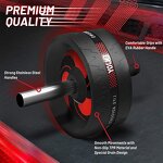 Ab Roller Wheel - Ultra-Wide 3.2 Inch Rubber Push Bar Non-Slip Home Gym Fitness Equipment