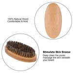 Beard Care Brush - 100% Natural Premium Wood Boar Bristle Mustache Comb Grooming Tool