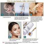 ZGTS Derma Roller - 192 Titanium Micro Needle Professional Face Body Whitening Wrinkle Remover
