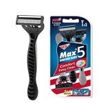 Disposable Razors for Men - 3 Pack 5-Blade Ultra-Soothing Comfortable Face Body Shaving
