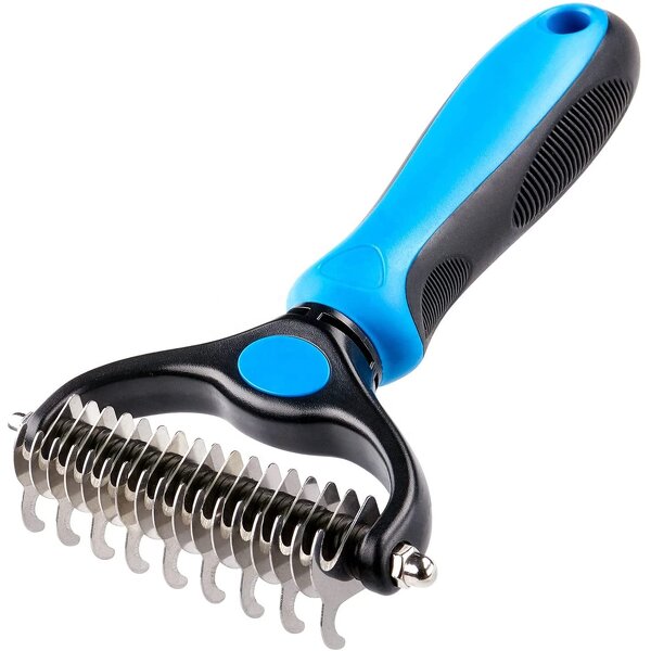 Double Sided Pet Brush - Best Seller Shedding Dematting Undercoat Rake Remove Tangles Cats Dogs